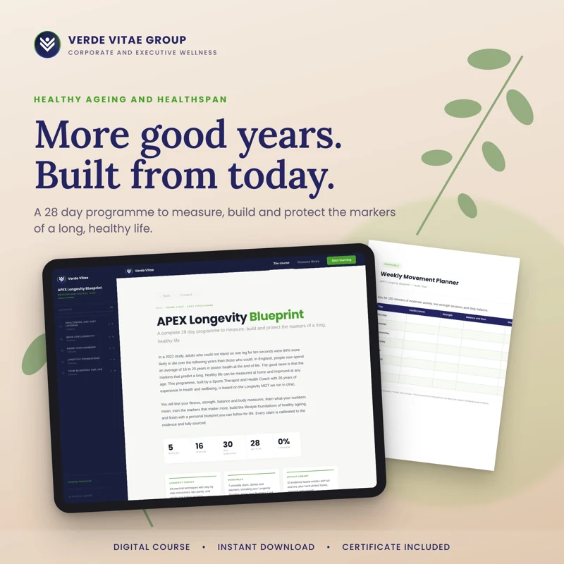 APEX Longevity Blueprint course cover from the Verde Vitae store