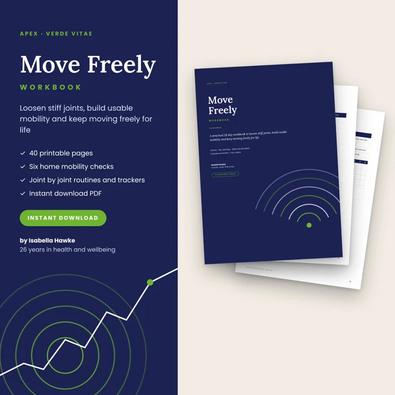 APEX Move Freely Workbook workbook cover from the Verde Vitae store