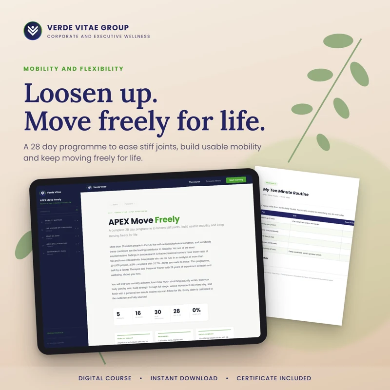 APEX Move Freely course cover from the Verde Vitae store